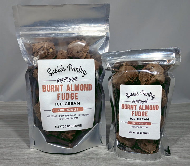 Freeze Dried Ice Cream -- Burnt Almond Fudge
