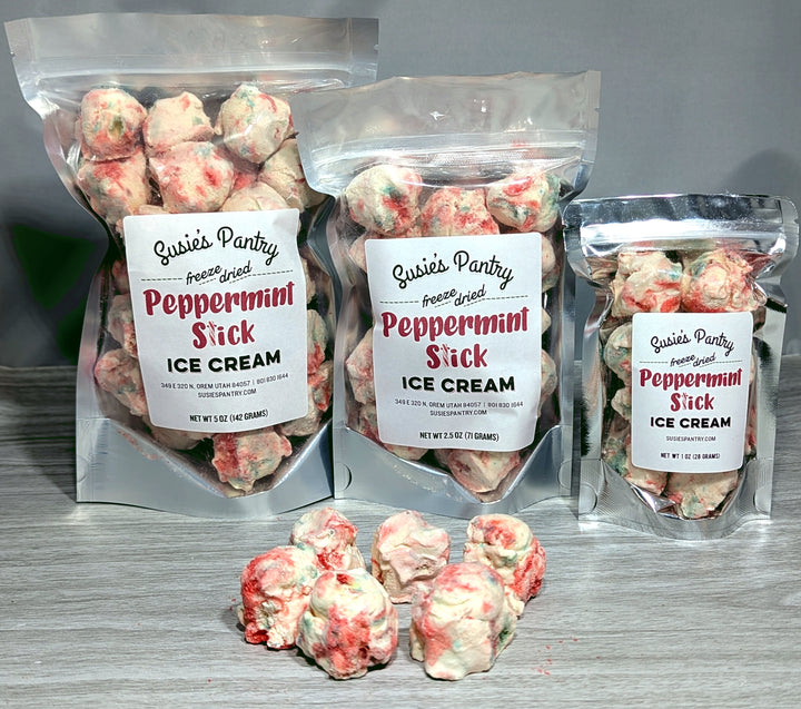 Freeze Dried Ice Cream -- Peppermint Stick