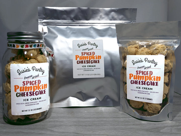 Freeze Dried Ice Cream -- Spiced Pumpkin Cheesecake