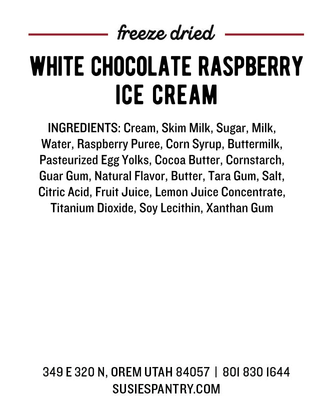 Freeze Dried Ice Cream - White Chocolate Raspberry