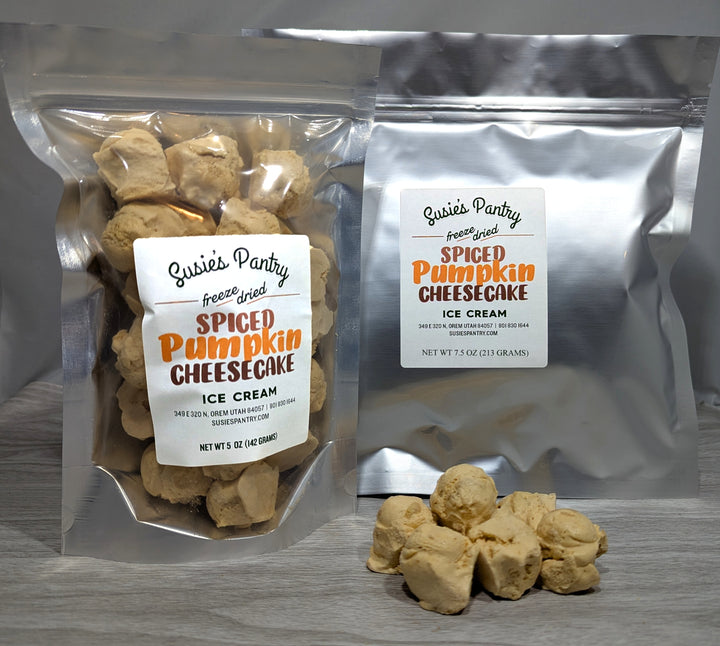 Freeze Dried Ice Cream -- Spiced Pumpkin Cheesecake