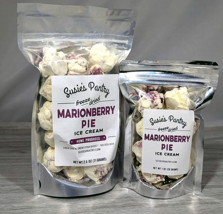 Freeze Dried Ice Cream -- Marionberry Pie