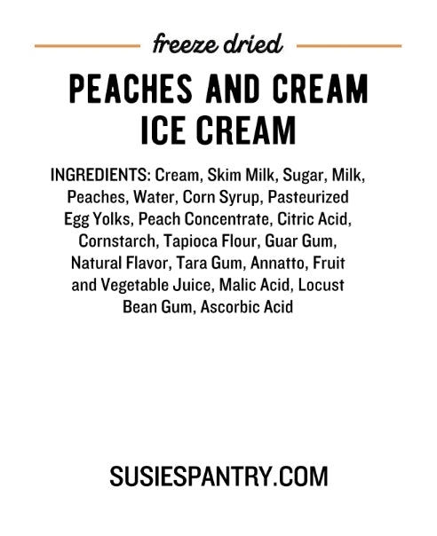 Freeze Dried Ice Cream - Peaches and Cream