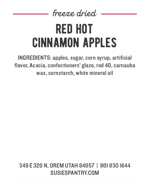 Freeze Dried Red-Hot Cinnamon Apples