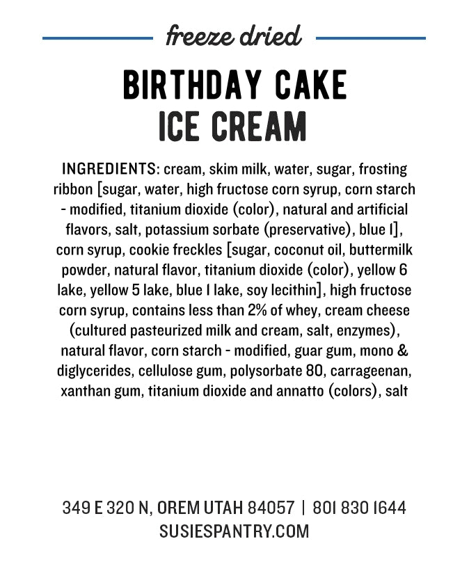 Freeze Dried Ice Cream - Birthday Cake