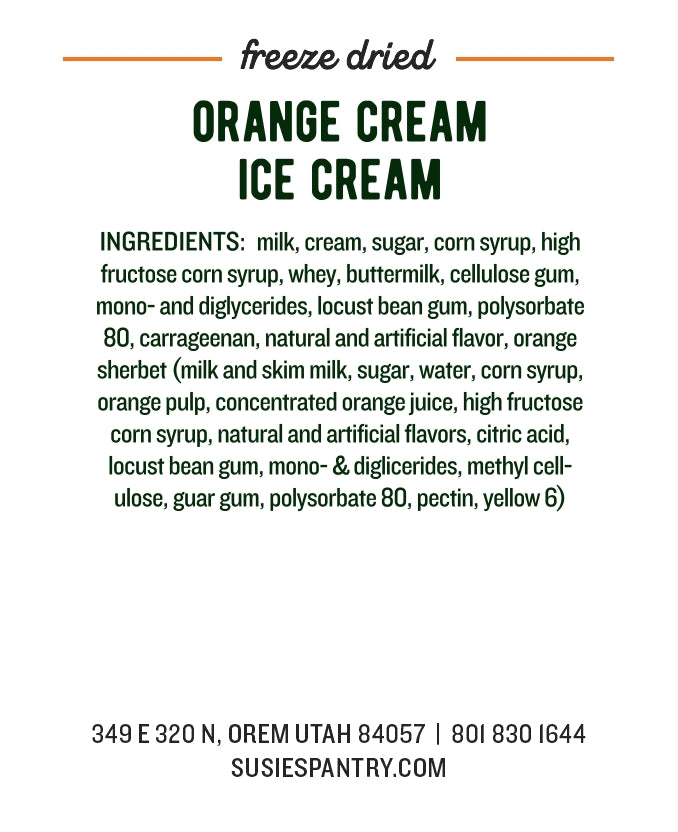 Freeze Dried Ice Cream - Orange Cream