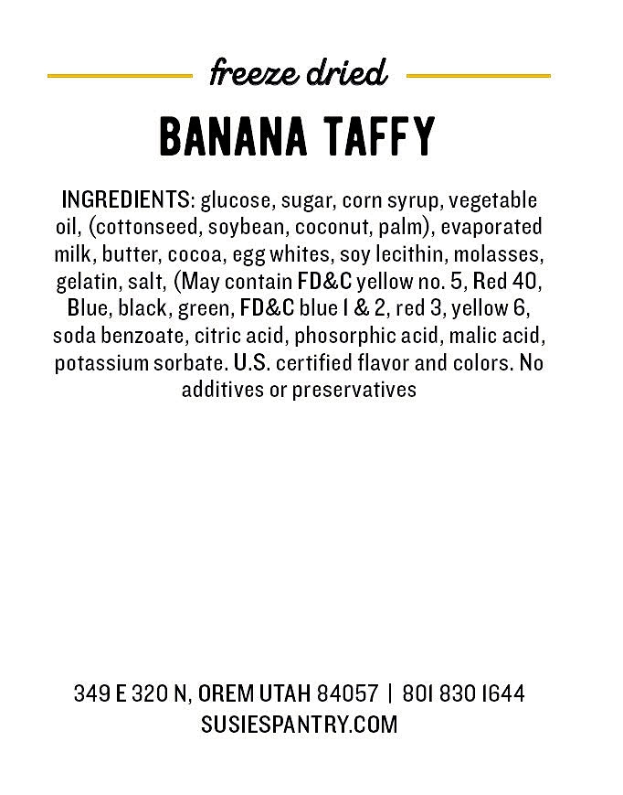 Freeze Dried Banana Taffy