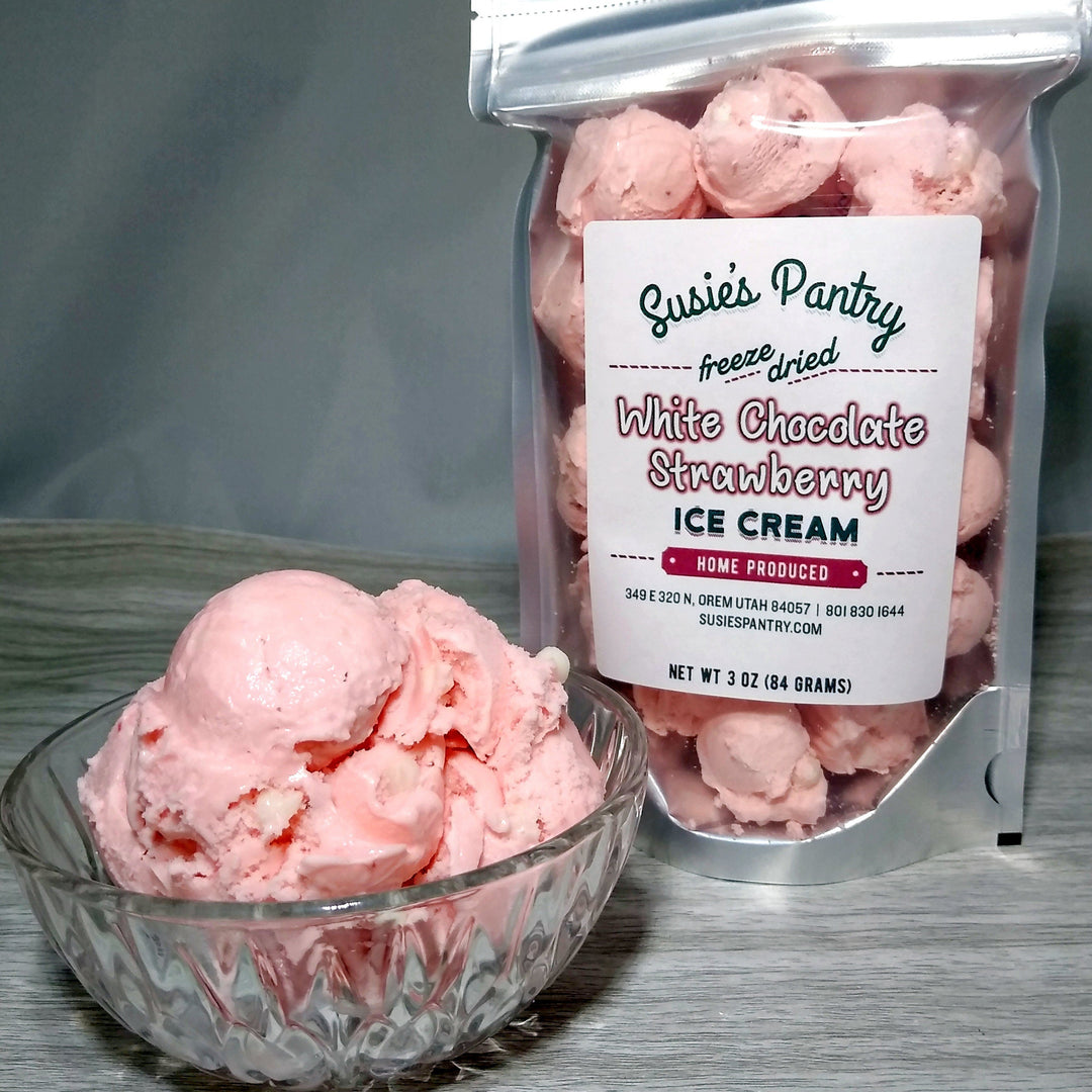 Freeze Dried Ice Cream - White Chocolate Strawberry